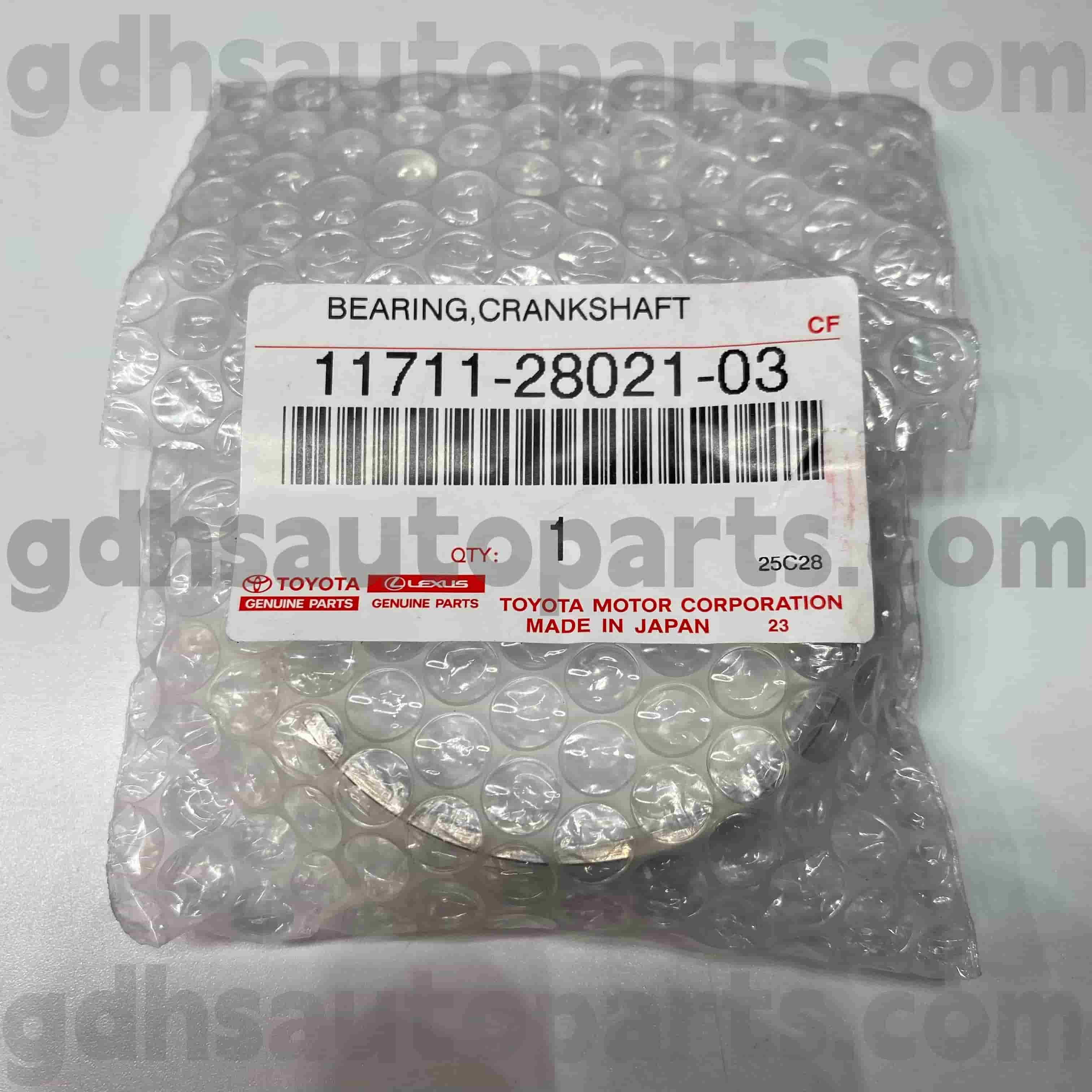 11711-28021-03 HARRIER, CAMRY, HARRIER চ্যাসি নং ACV30 ACR30 এর জন্য টয়োটা জেনুইন পার্টস ক্র্যাঙ্কশ্যাফ্ট বিয়ারিং