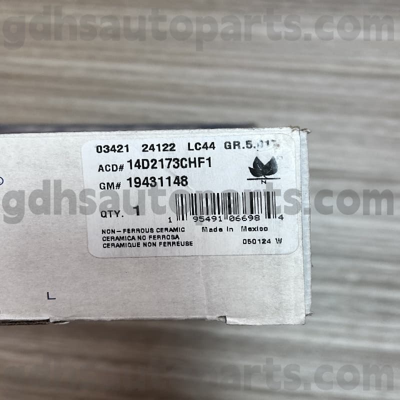14D2173CHF1 এস্কালেডের জন্য OE নং এর জন্য ACDELCO ব্রেক প্যাড। 19431148