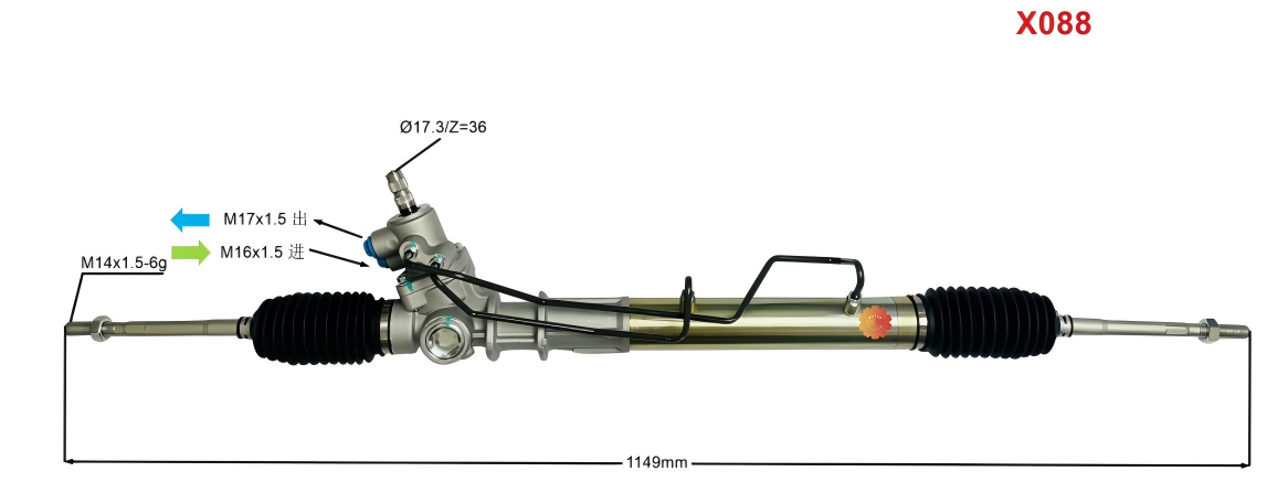 44250-22222 Aworks® অটোমোটিভ স্টিয়ারিং গিয়ার